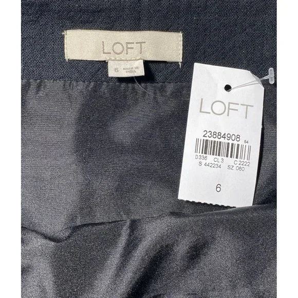 Ann Taylor Loft Skirt Womens 6 Black Floral Embroidered Mini Boho Straight NWT - Picture 5 of 8